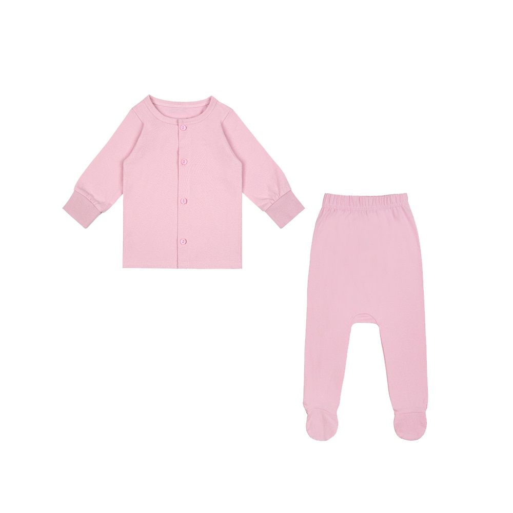 가디건세트 신생아 잠옷 : 소프트 핑크