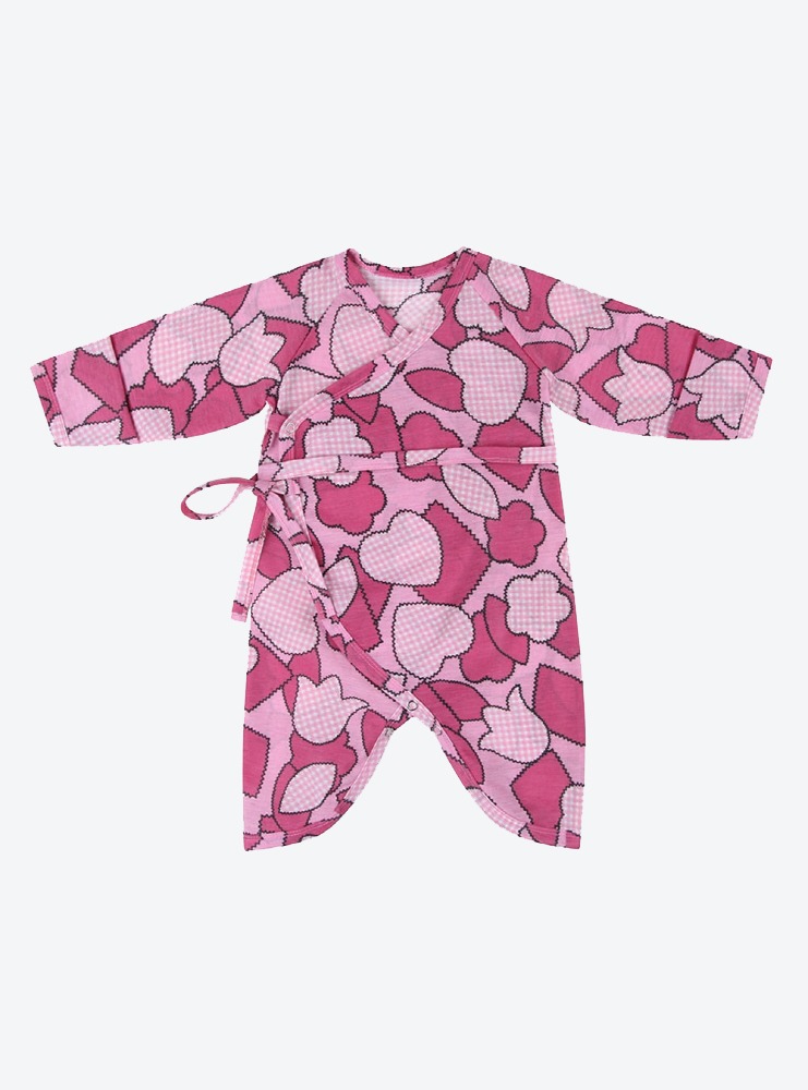 패턴프로젝트 배냇가운 : 하트 핑크