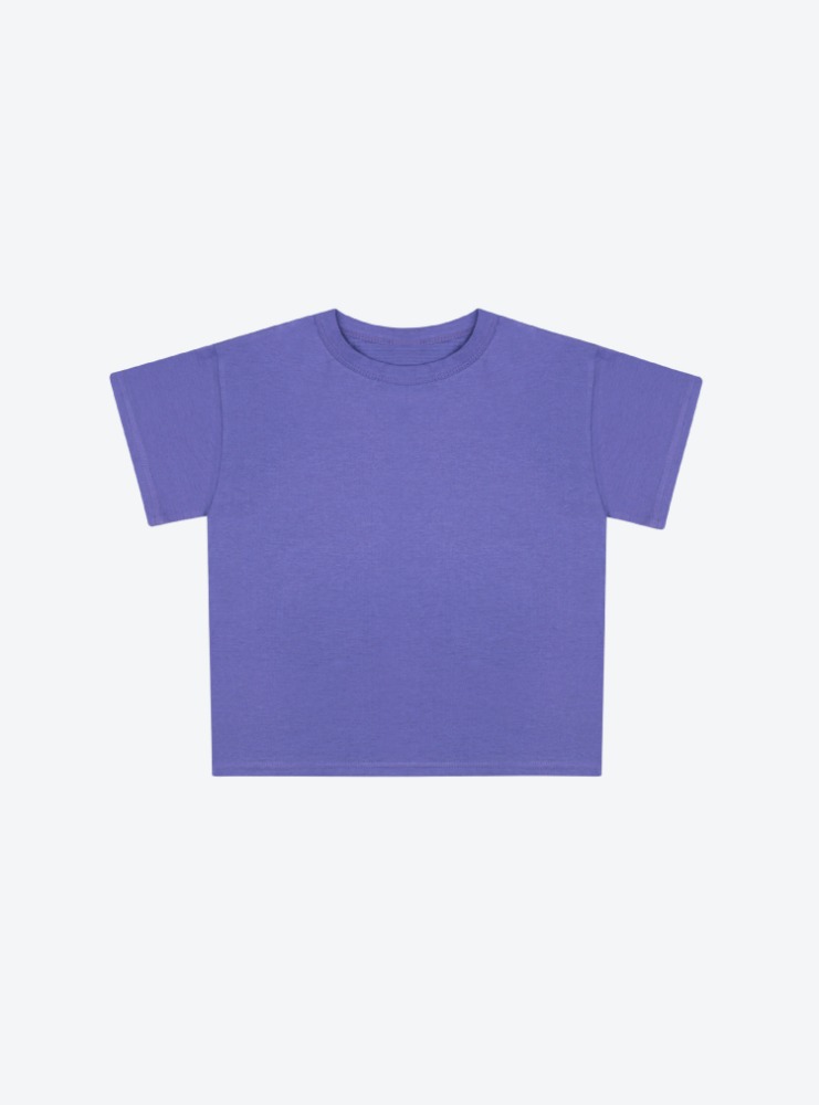 (맘) 카바링 라운드 티셔츠 : 보라색