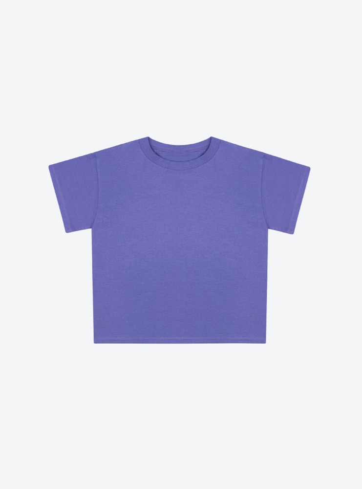 KIDS (맘커플 &#039;한정수량&#039;) 카바링 라운드 티셔츠 : 보라색