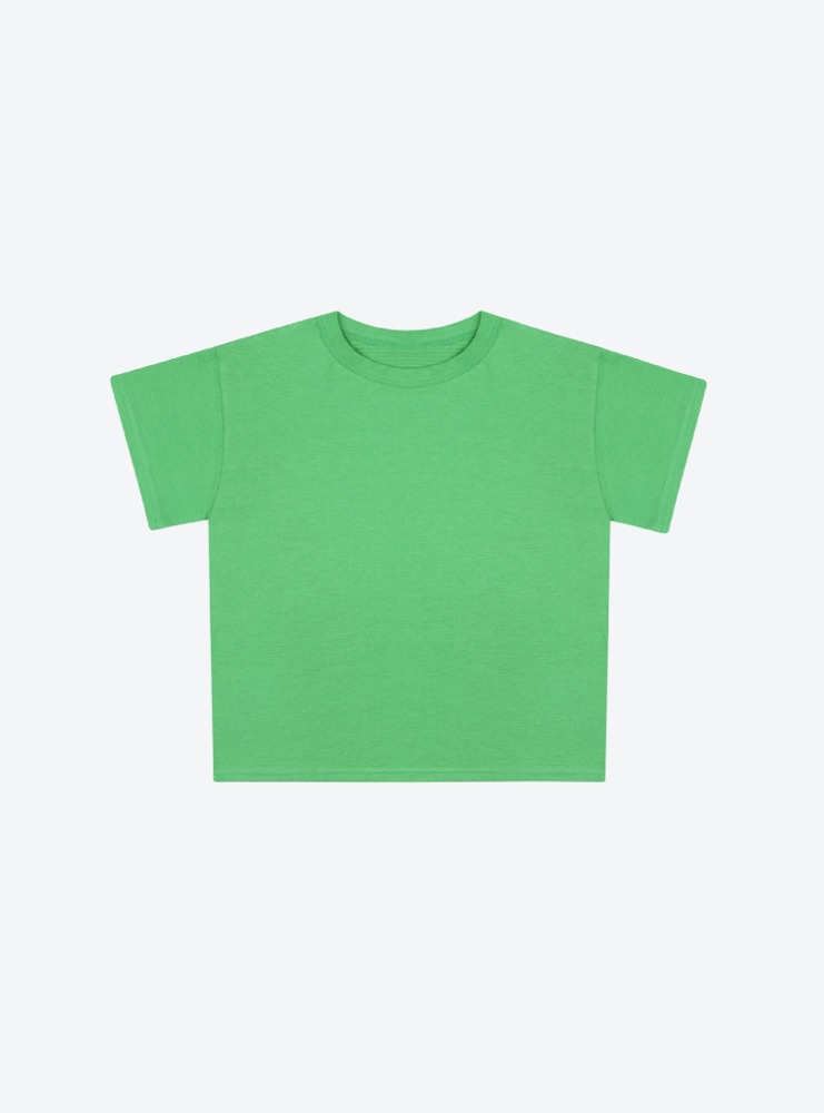 KIDS (맘커플 &#039;한정수량&#039;) 카바링 라운드 티셔츠 : 연두색